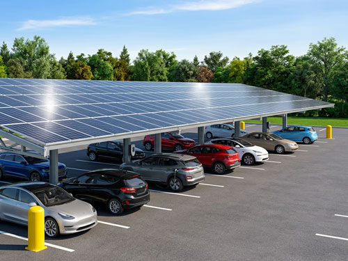 Ästhetischer Solarcarport zur regenerativen Energieerzeugung in Spaichingen